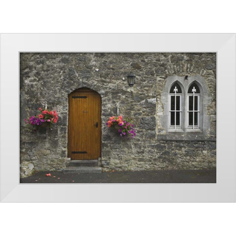 Ireland, Adare Entrance to Trinitarian Monastery White Modern Wood Framed Art Print by Flaherty, Dennis