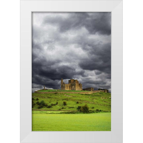 Ireland, County Tipperary Rock of Cashel White Modern Wood Framed Art Print by Flaherty, Dennis