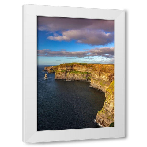 Cliffs of Moher in County Clare-Ireland White Modern Wood Framed Art Print by Haney, Chuck