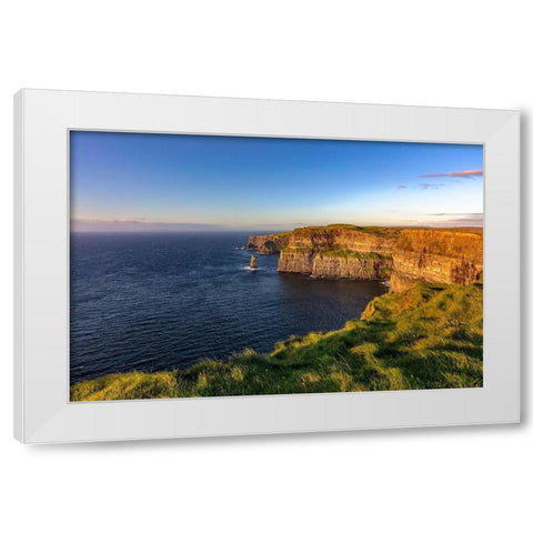 Cliffs of Moher in County Clare-Ireland White Modern Wood Framed Art Print by Haney, Chuck
