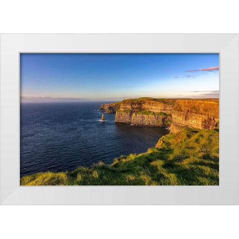 Cliffs of Moher in County Clare-Ireland White Modern Wood Framed Art Print by Haney, Chuck