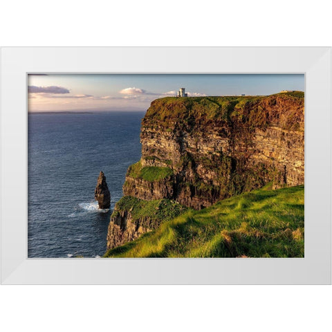 Cliffs of Moher in County Clare-Ireland White Modern Wood Framed Art Print by Haney, Chuck