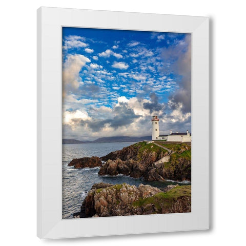 Fanad Head Lighthouse in County Donegal-Ireland White Modern Wood Framed Art Print by Haney, Chuck