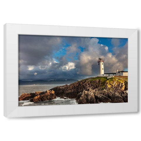 Fanad Head Lighthouse in County Donegal-Ireland White Modern Wood Framed Art Print by Haney, Chuck