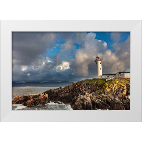 Fanad Head Lighthouse in County Donegal-Ireland White Modern Wood Framed Art Print by Haney, Chuck