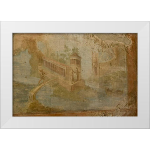 Italy, Pompeii House of the Small Fountain White Modern Wood Framed Art Print by Kaveney, Wendy