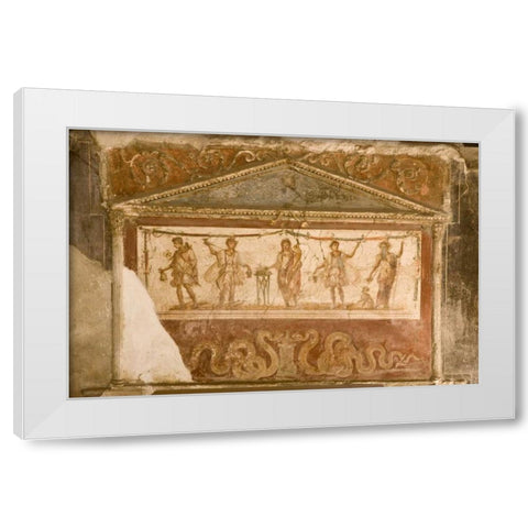 Italy, Campania, Pompeii House and caupona White Modern Wood Framed Art Print by Kaveney, Wendy