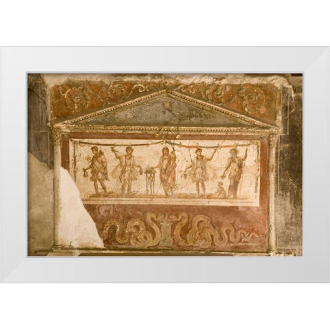 Italy, Campania, Pompeii House and caupona White Modern Wood Framed Art Print by Kaveney, Wendy