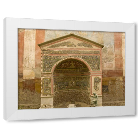 Italy, Campania, Pompeii Mosaic of shells White Modern Wood Framed Art Print by Kaveney, Wendy
