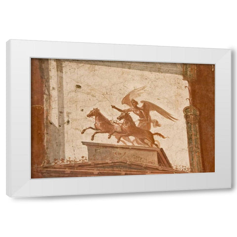 Italy, Campania, Herculaneum Hall of Augustals White Modern Wood Framed Art Print by Kaveney, Wendy