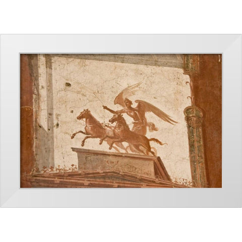 Italy, Campania, Herculaneum Hall of Augustals White Modern Wood Framed Art Print by Kaveney, Wendy