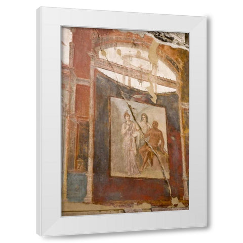 Italy, Campania Fresco in the Hall of Augustals White Modern Wood Framed Art Print by Kaveney, Wendy