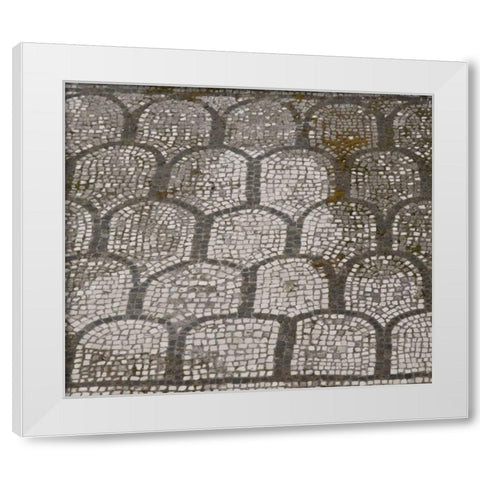 Italy, Campania, Pompeii Mosaic floor patterns White Modern Wood Framed Art Print by Kaveney, Wendy