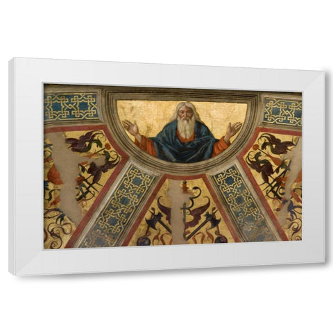 Italy, Parma Ceiling of the Parma Cathedral White Modern Wood Framed Art Print by Kaveney, Wendy
