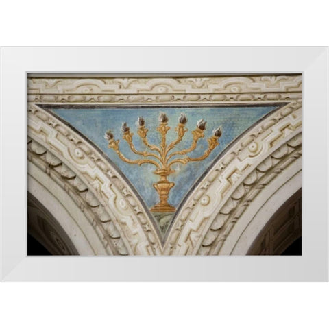 Italy, Ravenna Church of St Apollinare interior White Modern Wood Framed Art Print by Kaveney, Wendy