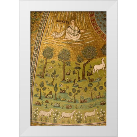 Italy, Ravenna Church of St Apollinare Mosaic White Modern Wood Framed Art Print by Kaveney, Wendy