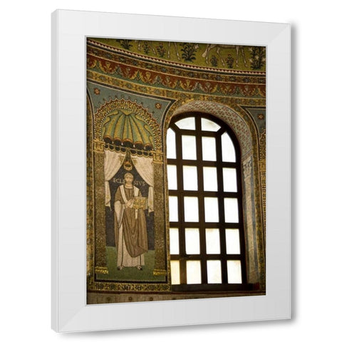 Italy, Ravenna Church of St Apollinare mural White Modern Wood Framed Art Print by Kaveney, Wendy
