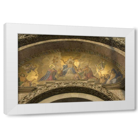 Italy, Venice, St Marks Basilica Door detail White Modern Wood Framed Art Print by Young, Bill