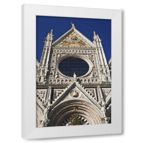 Italy, Tuscany Facade of the Duomo cathedral White Modern Wood Framed Art Print by Flaherty, Dennis