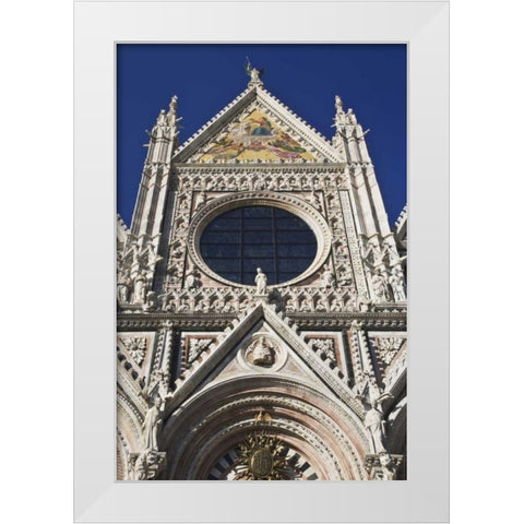 Italy, Tuscany Facade of the Duomo cathedral White Modern Wood Framed Art Print by Flaherty, Dennis