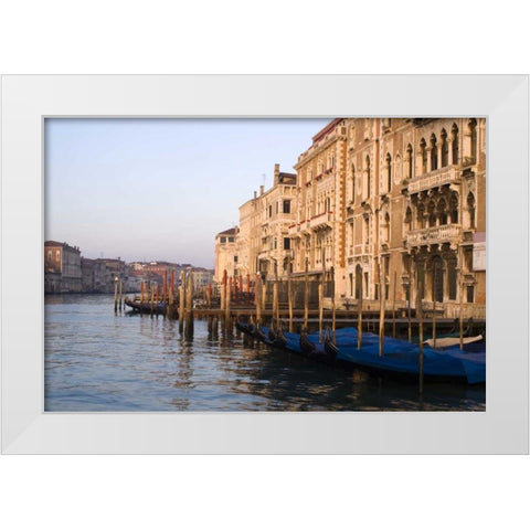 Italy, Venice A classic view of the Grand Canal White Modern Wood Framed Art Print by Kaveney, Wendy