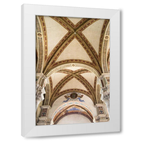 Italy, Pienza Cathedral of Santa Maria Assunta White Modern Wood Framed Art Print by Flaherty, Dennis