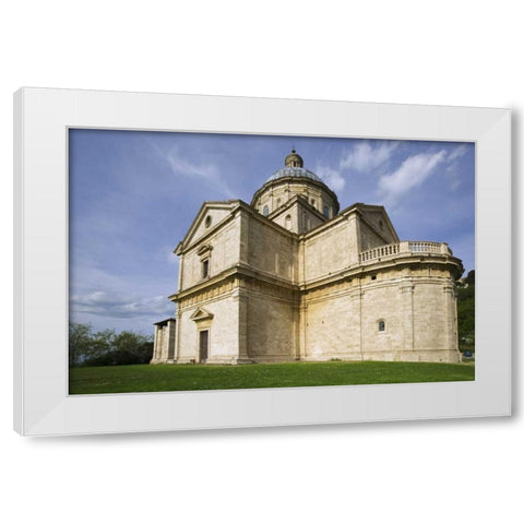 Italy, Montepulciano Church of San Biagio White Modern Wood Framed Art Print by Flaherty, Dennis