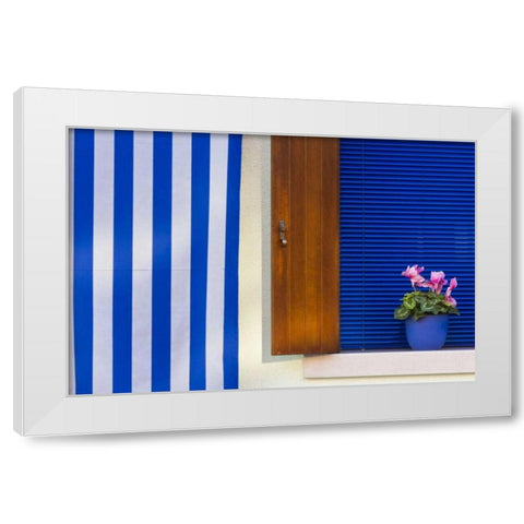 Italy, Venice Design contrast on residence White Modern Wood Framed Art Print by Young, Bill