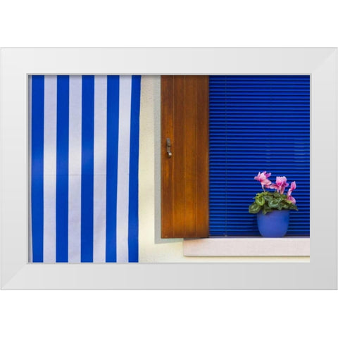 Italy, Venice Design contrast on residence White Modern Wood Framed Art Print by Young, Bill