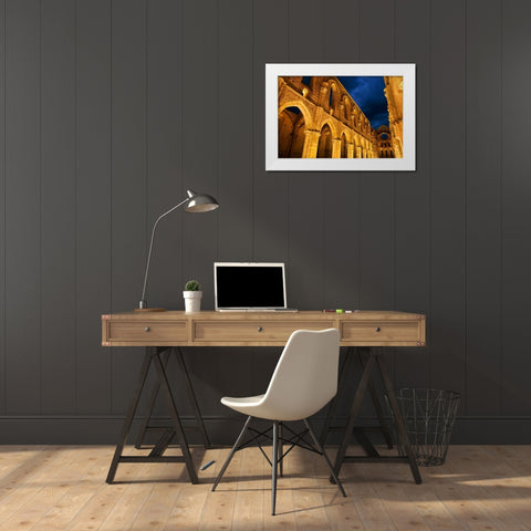 Italy, Tuscany, San Galgano San Galgano Abbey White Modern Wood Framed Art Print by Bush, Marie