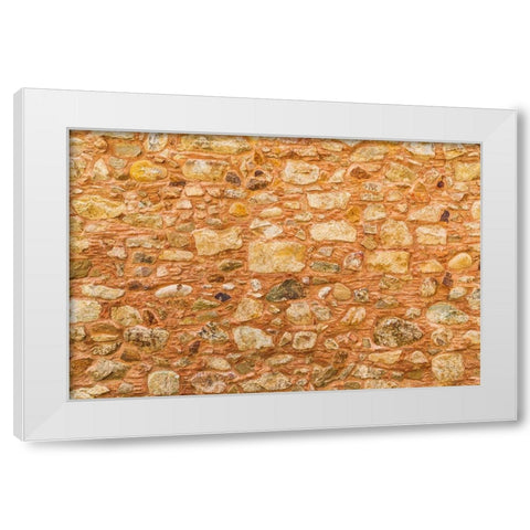 Messina Province-Caronia Stone wall in the medieval hilltop village of Caronia White Modern Wood Framed Art Print by Wilson, Emily