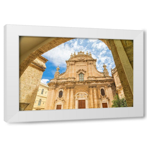 Italy-Apulia-Metropolitan City of Bari-Monopoli Exterior faÃ§ade White Modern Wood Framed Art Print by Wilson, Emily