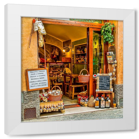 Italy-San Gimignano store White Modern Wood Framed Art Print by Theodore, George and Marilu