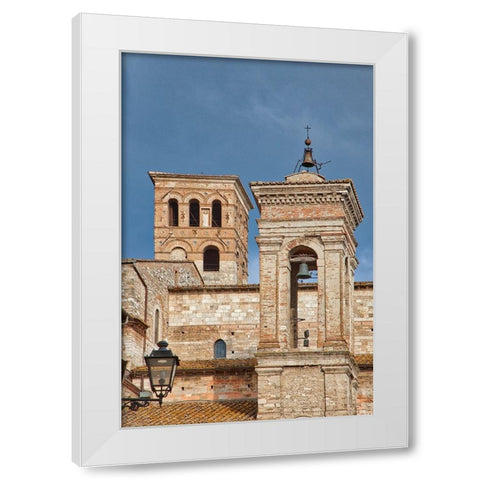 Italy- Umbria- Narni. The medieval cathedral of San Giovenale White Modern Wood Framed Art Print by Eggers, Julie