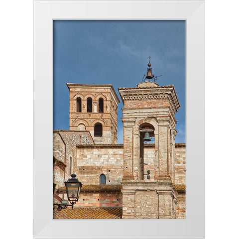 Italy- Umbria- Narni. The medieval cathedral of San Giovenale White Modern Wood Framed Art Print by Eggers, Julie