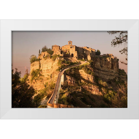 Civita de Bagnoregio-Italy White Modern Wood Framed Art Print by Ford, John