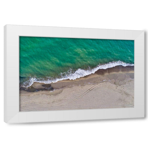 Italy-Tuscany-Torre del Lago Puccini-dunes and free beach White Modern Wood Framed Art Print by Molinari, Michele