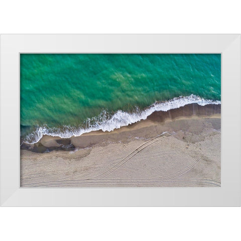 Italy-Tuscany-Torre del Lago Puccini-dunes and free beach White Modern Wood Framed Art Print by Molinari, Michele