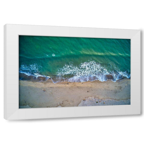 Italy-Tuscany-Torre del Lago Puccini-dunes and free beach White Modern Wood Framed Art Print by Molinari, Michele