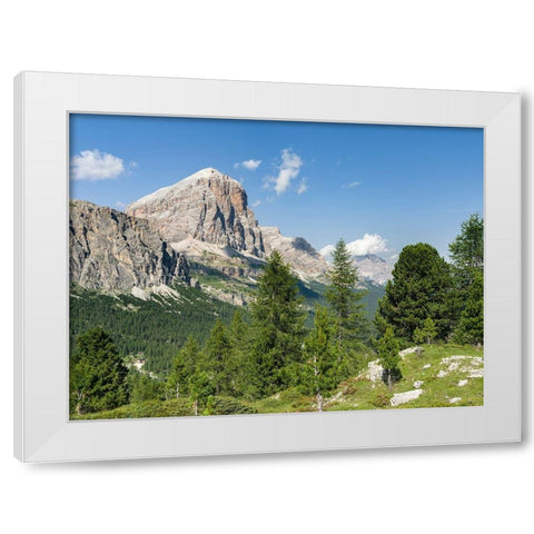 Tofana de Rozes in the Dolomites of Cortina dAmpezzo  White Modern Wood Framed Art Print by Zwick, Martin