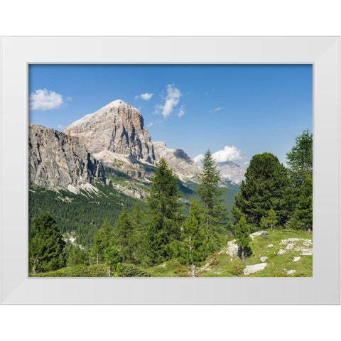 Tofana de Rozes in the Dolomites of Cortina dAmpezzo  White Modern Wood Framed Art Print by Zwick, Martin
