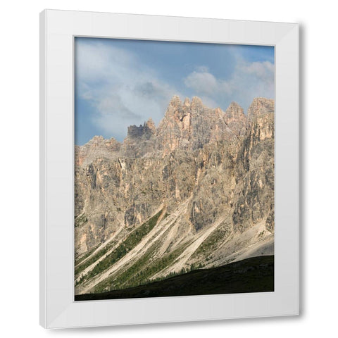 The Dolomites at Passo Giau-view of Croda da Lago White Modern Wood Framed Art Print by Zwick, Martin