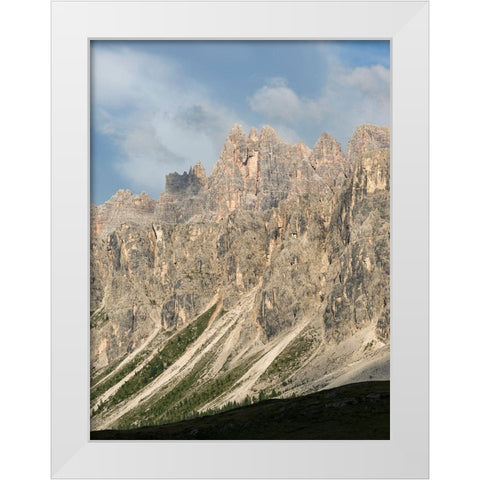 The Dolomites at Passo Giau-view of Croda da Lago White Modern Wood Framed Art Print by Zwick, Martin