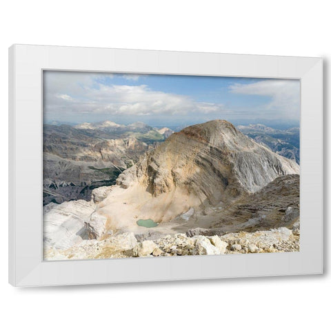 Tofana di Dentro in the Dolomites near Cortina dAmpezzo White Modern Wood Framed Art Print by Zwick, Martin