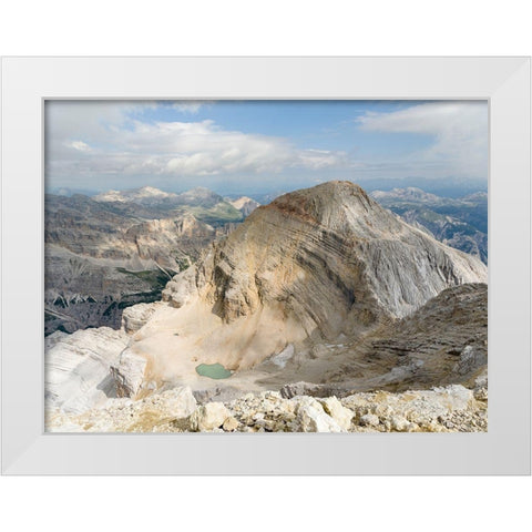 Tofana di Dentro in the Dolomites near Cortina dAmpezzo White Modern Wood Framed Art Print by Zwick, Martin