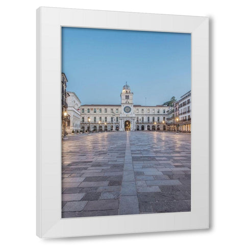 Italy-Padua-Piazza dei Signori White Modern Wood Framed Art Print by Tilley, Rob