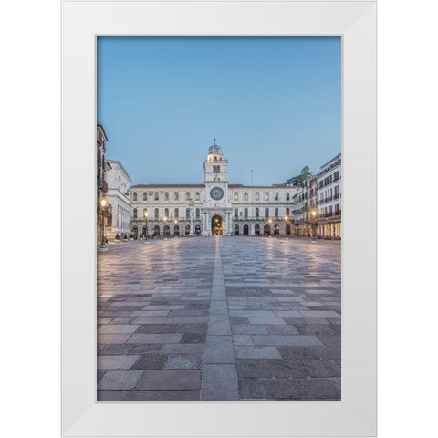 Italy-Padua-Piazza dei Signori White Modern Wood Framed Art Print by Tilley, Rob