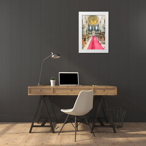 Italy-Trieste-Jewish Synagogue White Modern Wood Framed Art Print by Tilley, Rob