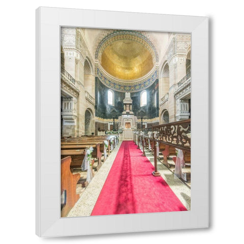 Italy-Trieste-Jewish Synagogue White Modern Wood Framed Art Print by Tilley, Rob
