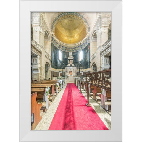 Italy-Trieste-Jewish Synagogue White Modern Wood Framed Art Print by Tilley, Rob